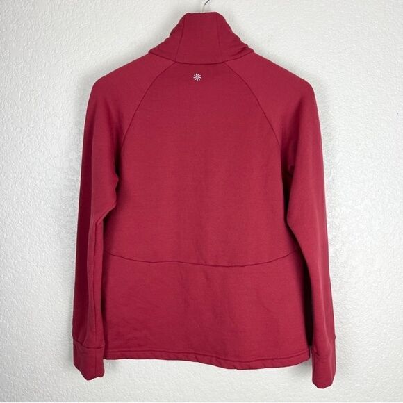 Athleta Polartec Funnel Neck Sweatshirt, Decadent Red SP - Picture 3 of 8